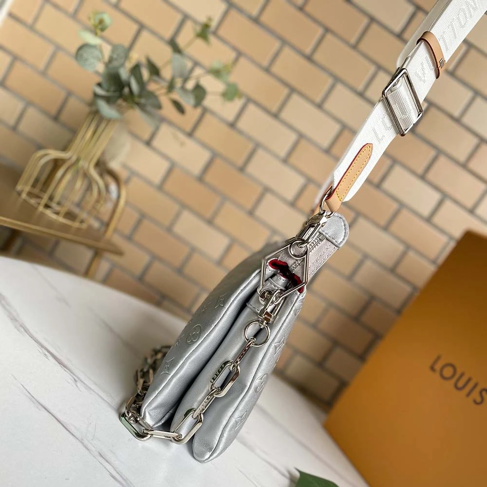 Louis Vuitton COUSSIN PM M57790 BLACK/WHITE/RED 9 Coussin