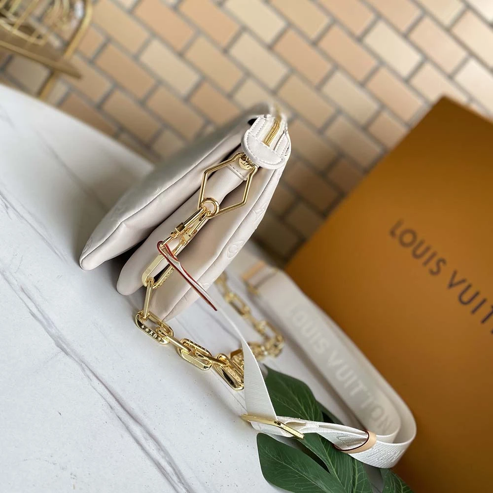 Louis Vuitton COUSSIN PM M57790 BLACK/WHITE/RED 13 Coussin