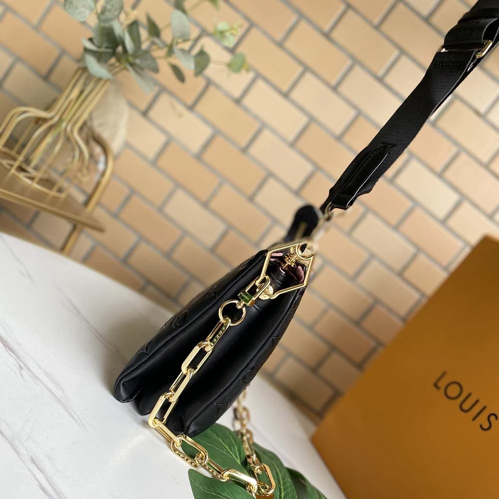 Louis Vuitton COUSSIN PM M57790 BLACK/WHITE/RED 3 Coussin