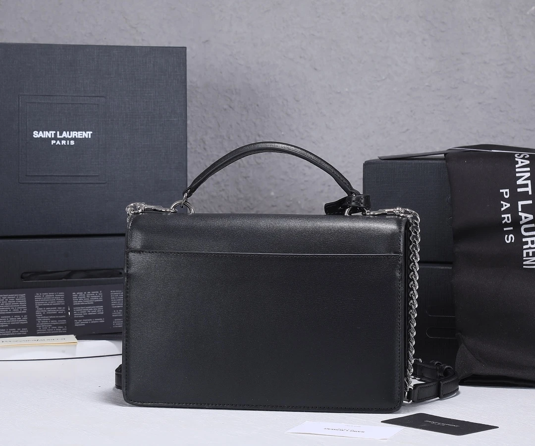 YSL Sunset Medium Top Handle Bag- Black 3 EBEAEEBFAEBBEE