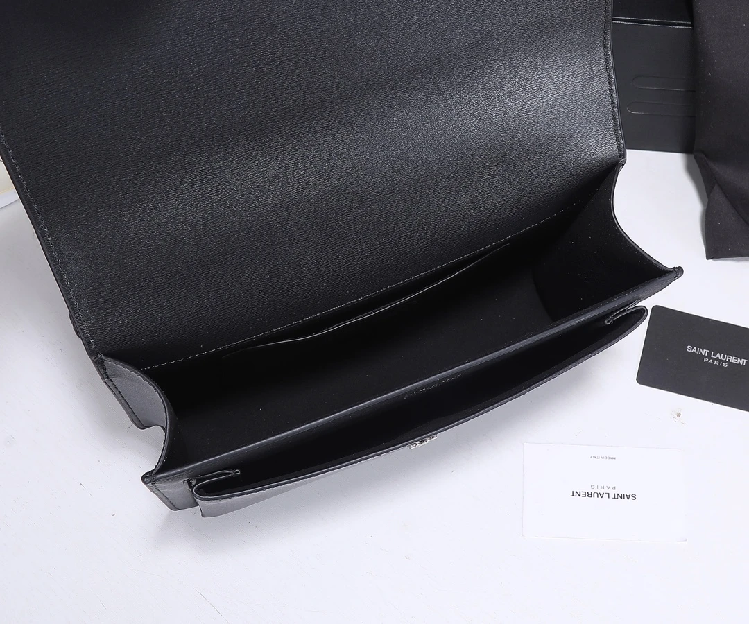 YSL Sunset Medium Top Handle Bag- Black 6 EBEAEEBFAEBBEE