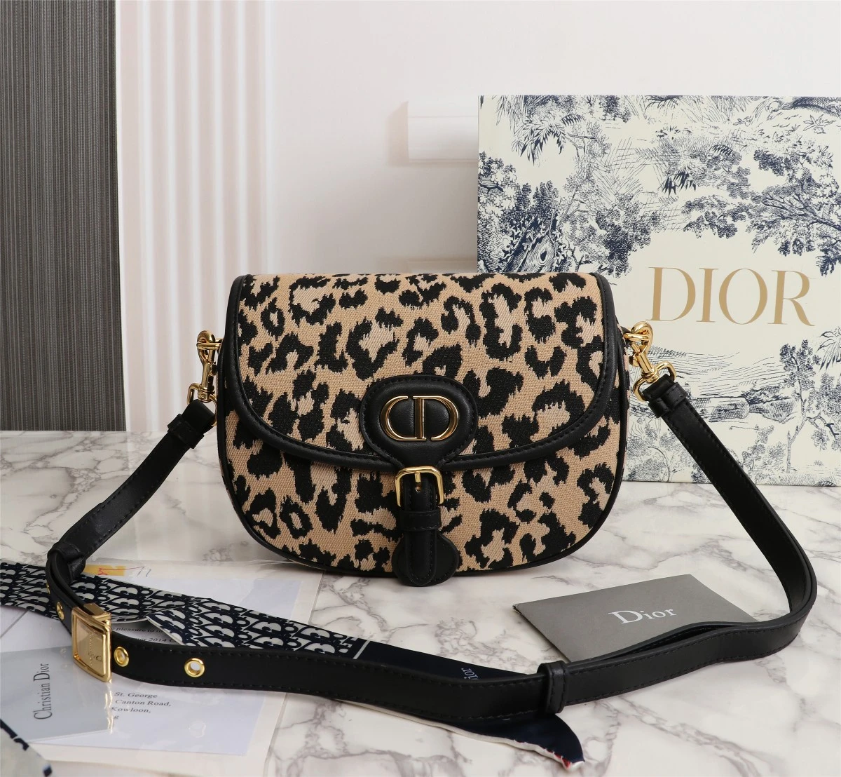 Dior Leopard Medium Bobby Bag 22cm 1 Leopard Medium Bobby Bag