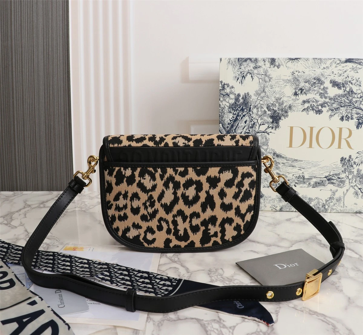 Dior Leopard Medium Bobby Bag 22cm 3 Leopard Medium Bobby Bag