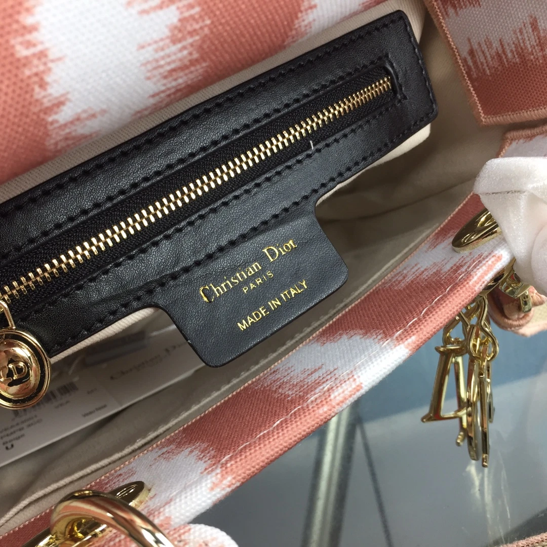 Dior MEDIUM LADY D-LITE BAG Blue/Red/O 5 MORF