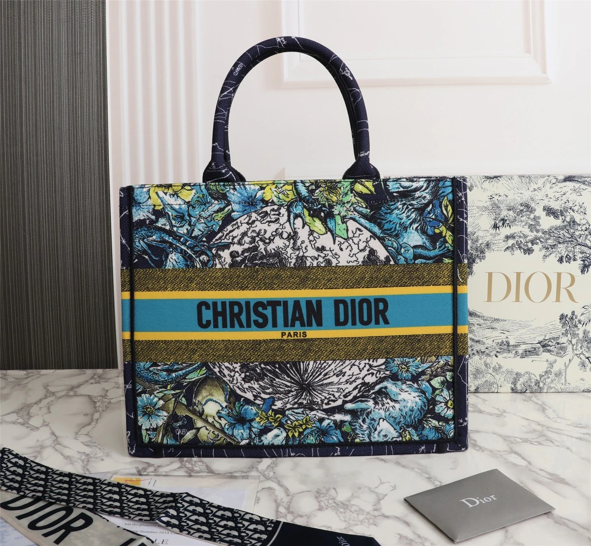 Dior Blue Medium/Large Dior Book Tote- 36/42cm 1 MZB