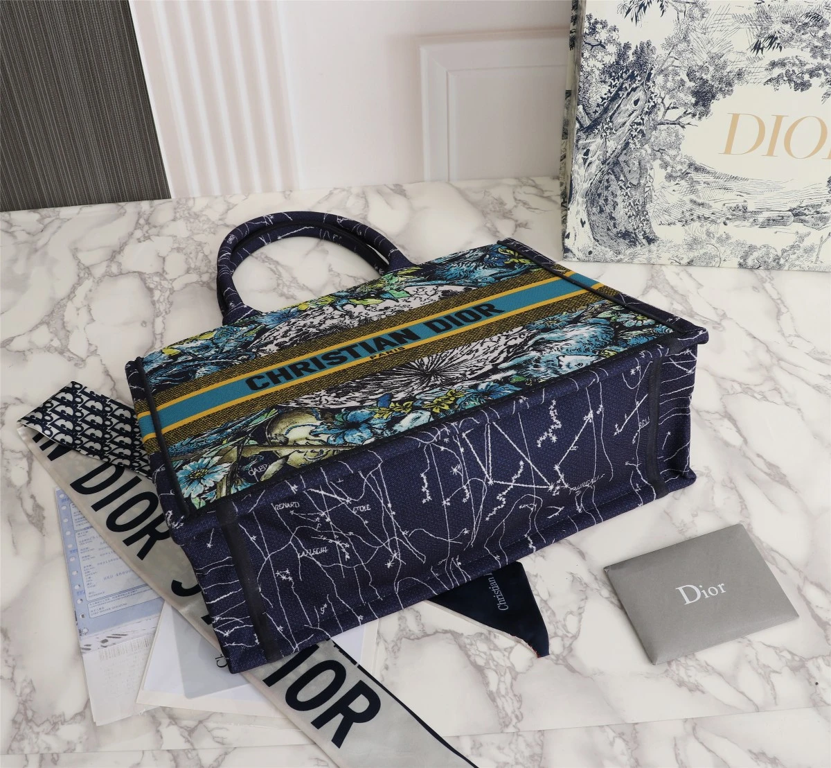 Dior Blue Medium/Large Dior Book Tote- 36/42cm 6 MZB
