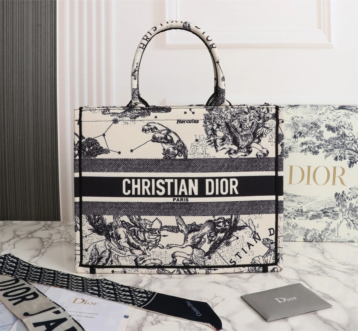 Dior Latte Multicolor Medium/Large Book Tote 1 MZR