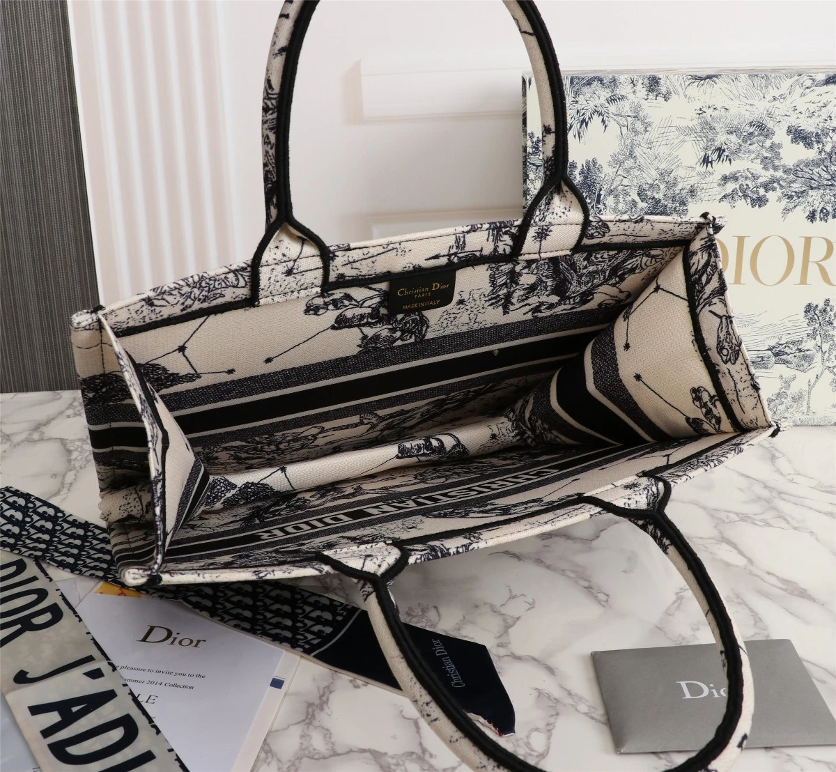 Dior Latte Multicolor Medium/Large Book Tote 8 MZR