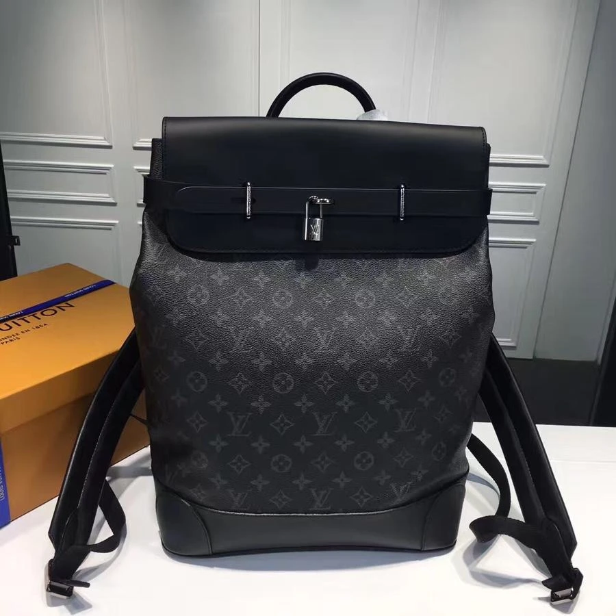 Louis Vuitton AAA-STEAMER BACKPACK M44052 Black 1 M Black Mono