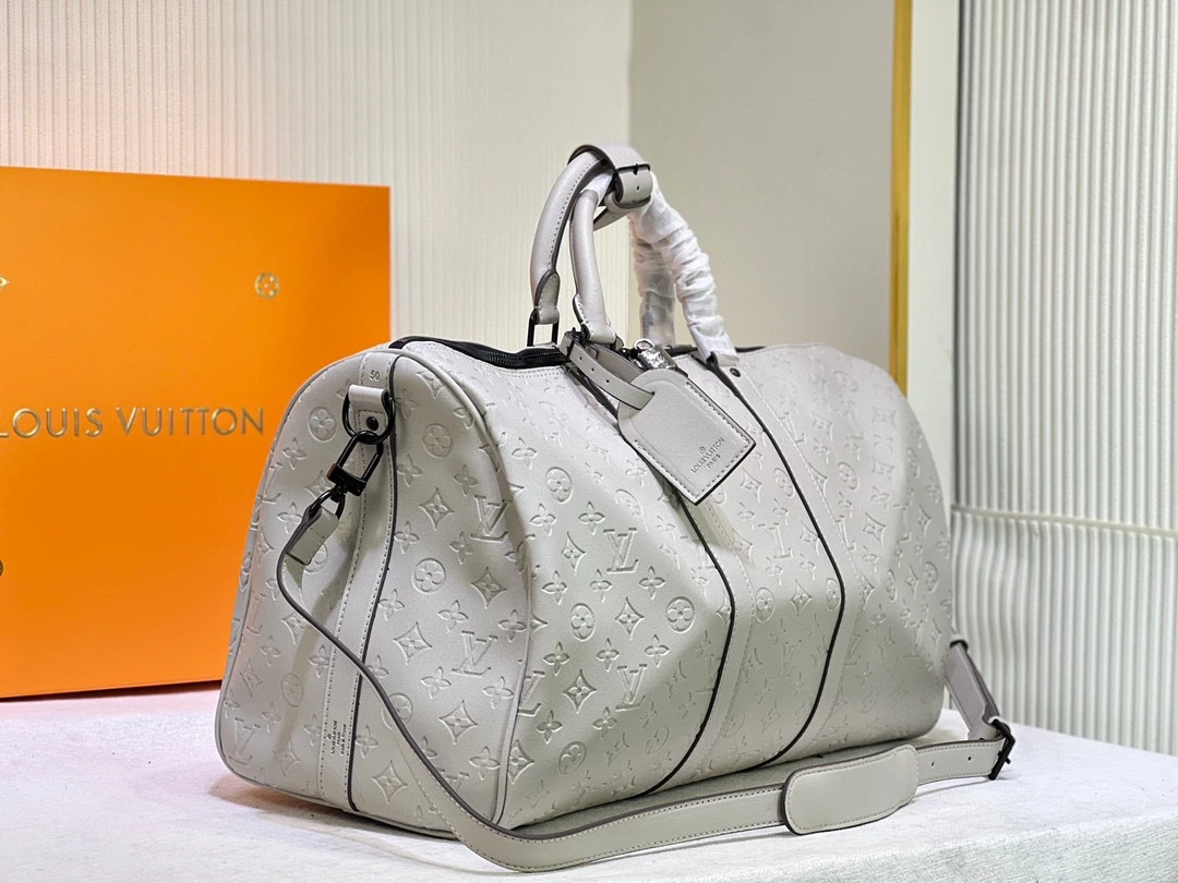 Louis Vuitton Keepall Bandouliere 50- Silver 2 MS