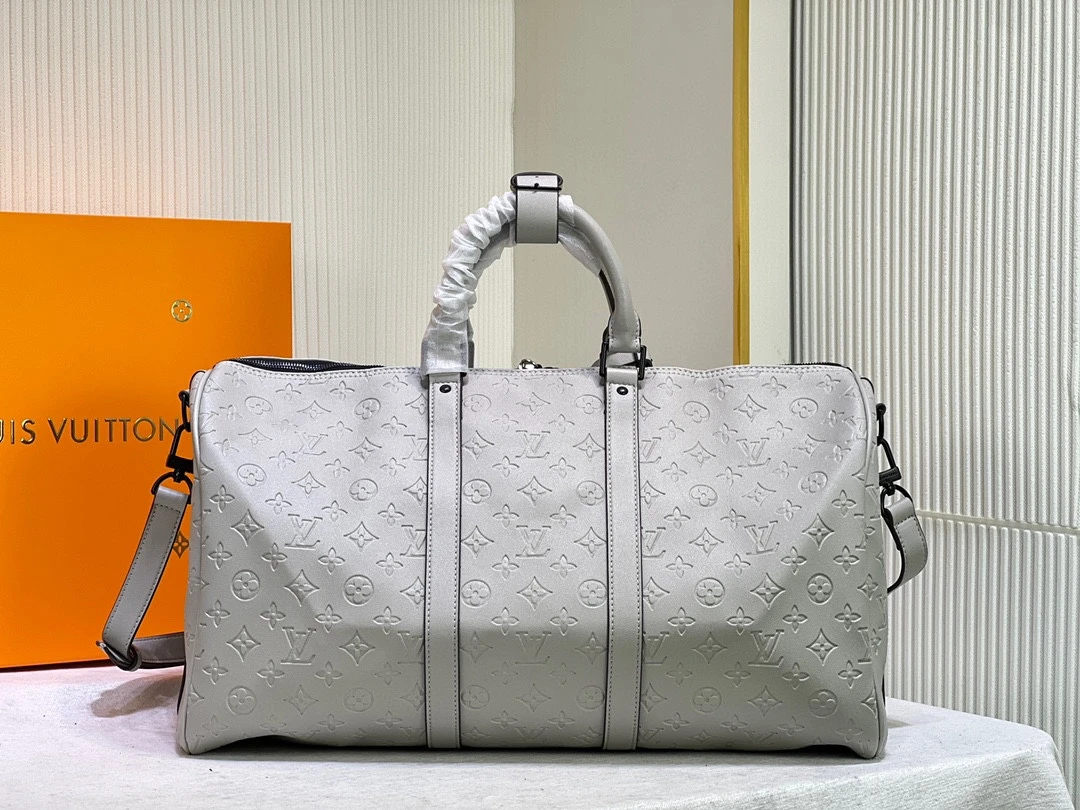 Louis Vuitton Keepall Bandouliere 50- Silver 4 MS
