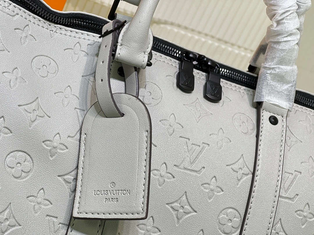 Louis Vuitton Keepall Bandouliere 50- Silver 6 MS