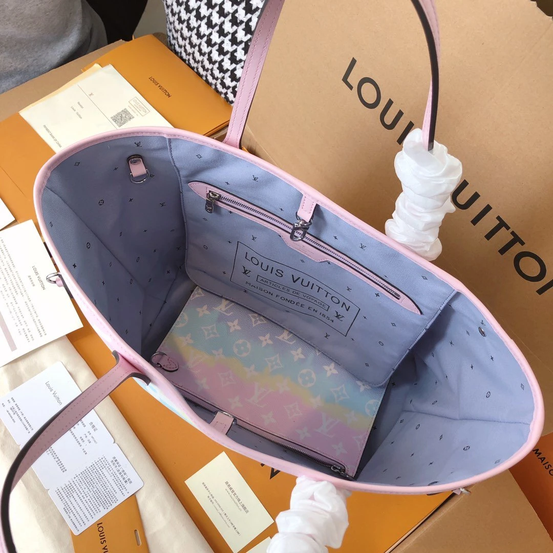 Louis Vuitton Escale Neverfull MM M45127 Pink/Blue/Red 7 M