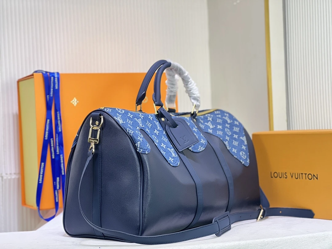 Louis Vuitton KEEPALL BANDOULIeRE 50 M45975 Blue 2 M