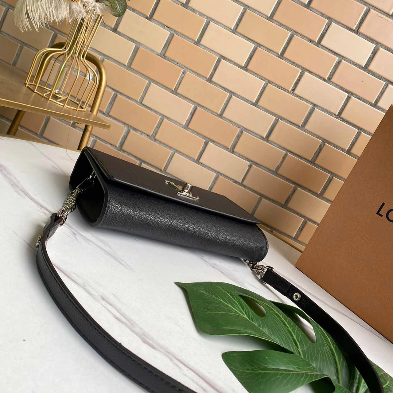 Louis Vuitton LOCKME CLUTCH M56088 PINK/BLUE 15 M