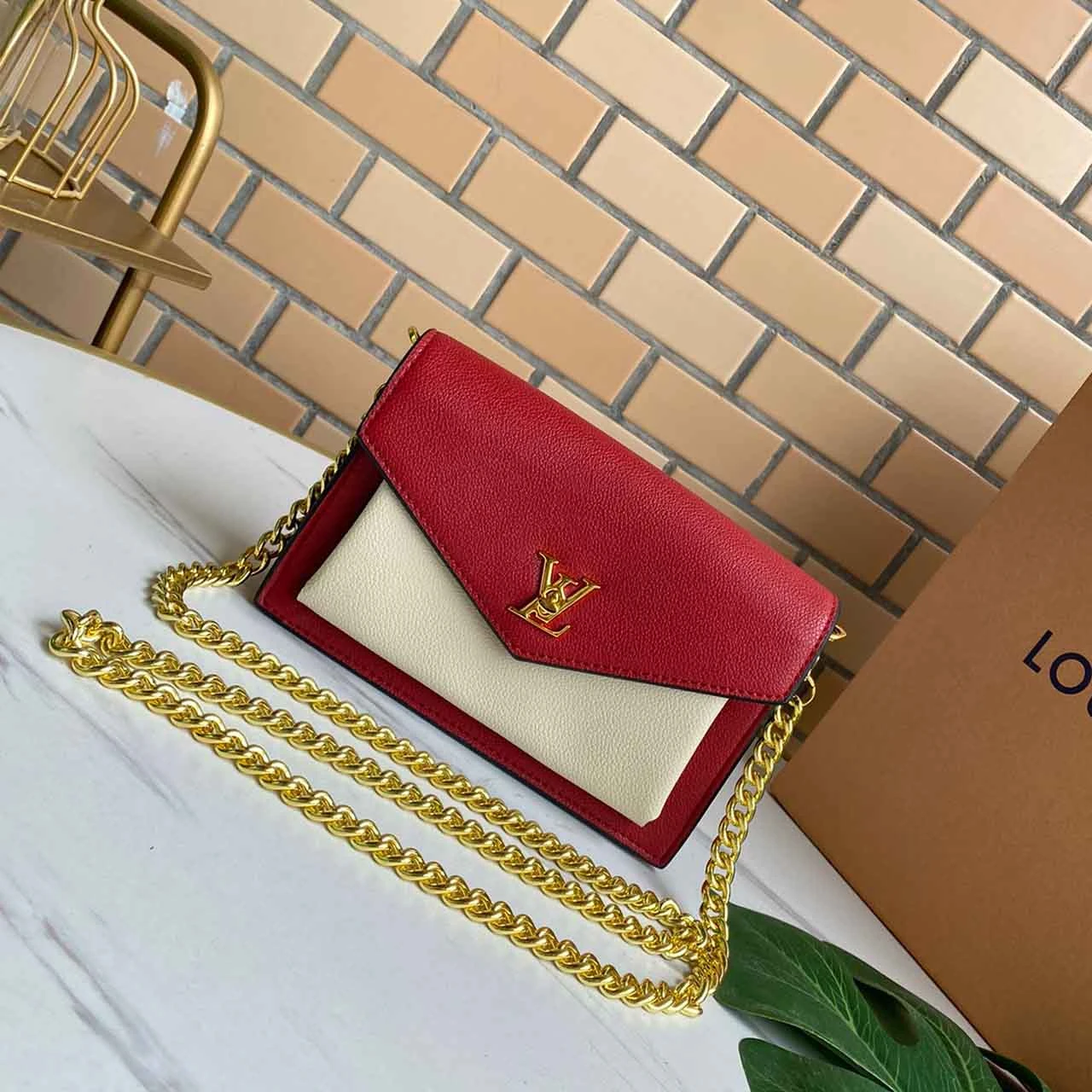 Louis Vuitton MYLOCKME CHAIN BAG M56641 RED/PINK&WHITE 1 M