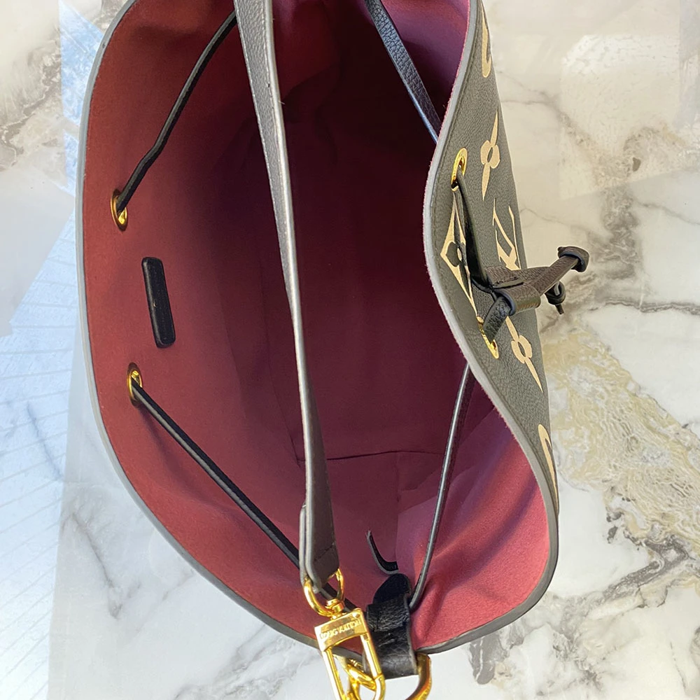 Louis Vuitton NeONOe MM Bucket Bag- Black/Brown 5 M