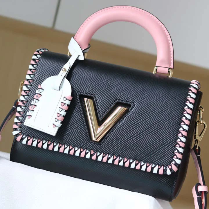 Louis Vuitton Twist MM handbag Black/Pink/Brown 2 M