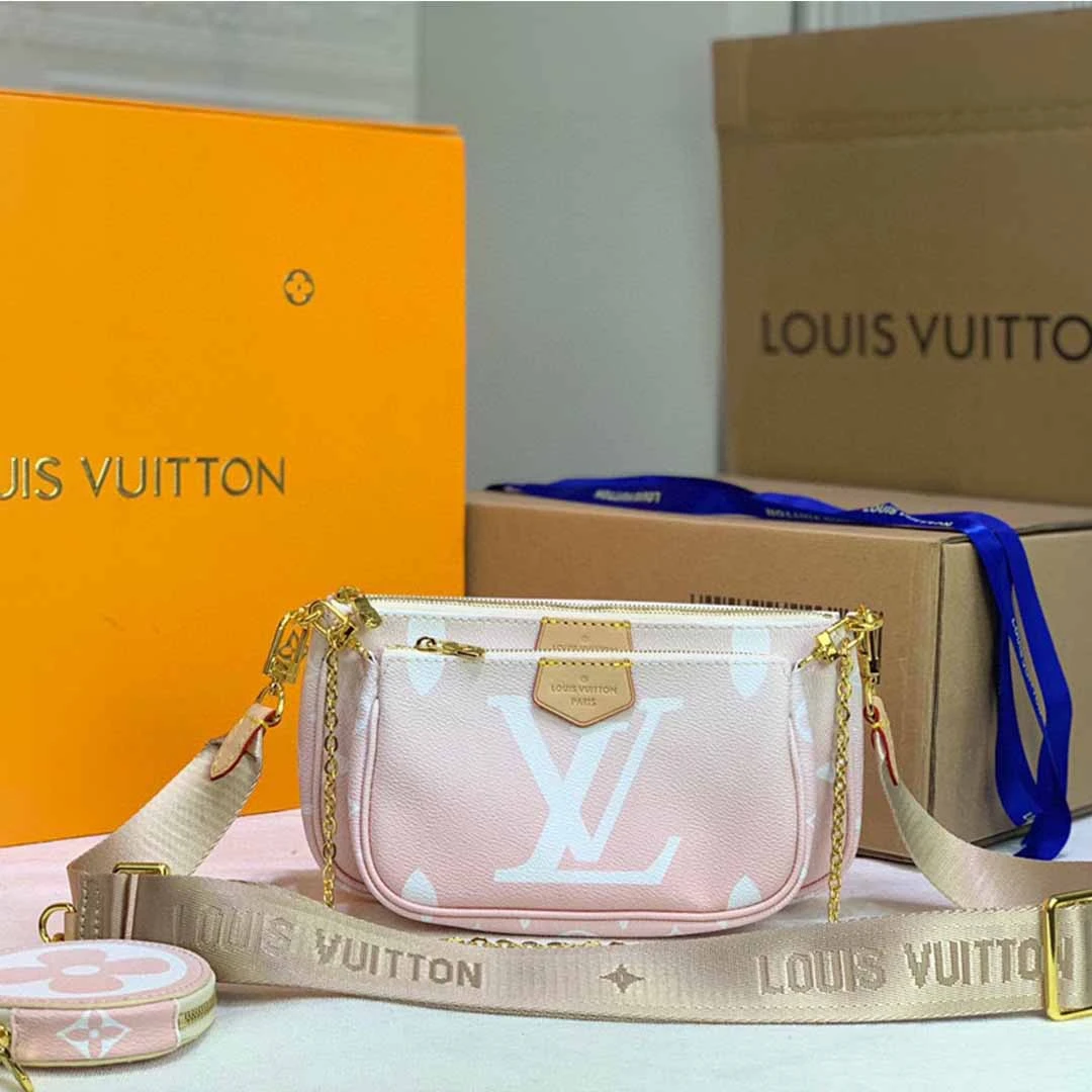 Louis Vuitton MULTI POCHETTE ACCESSOIRES-M57634 Pink/Blue 11 M