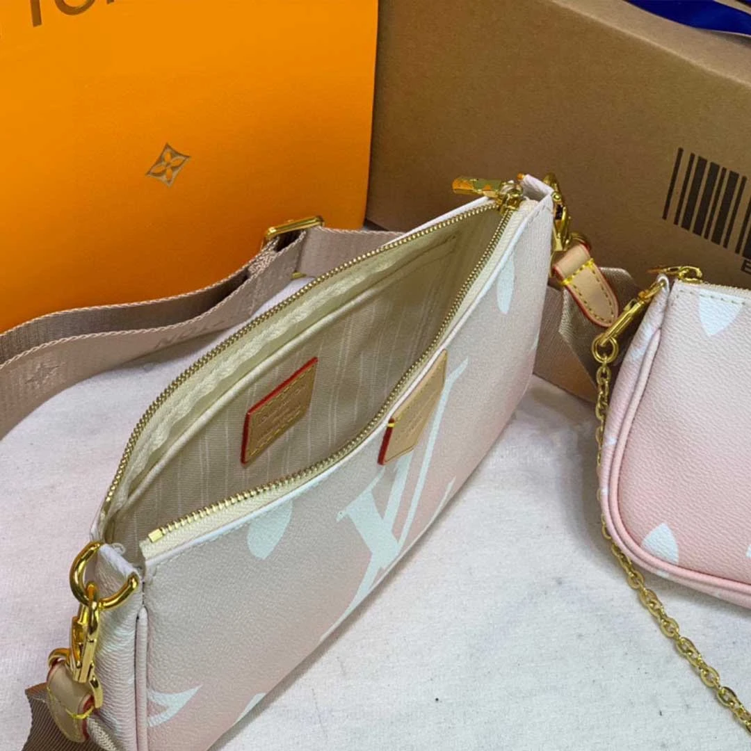 Louis Vuitton MULTI POCHETTE ACCESSOIRES-M57634 Pink/Blue 12 M