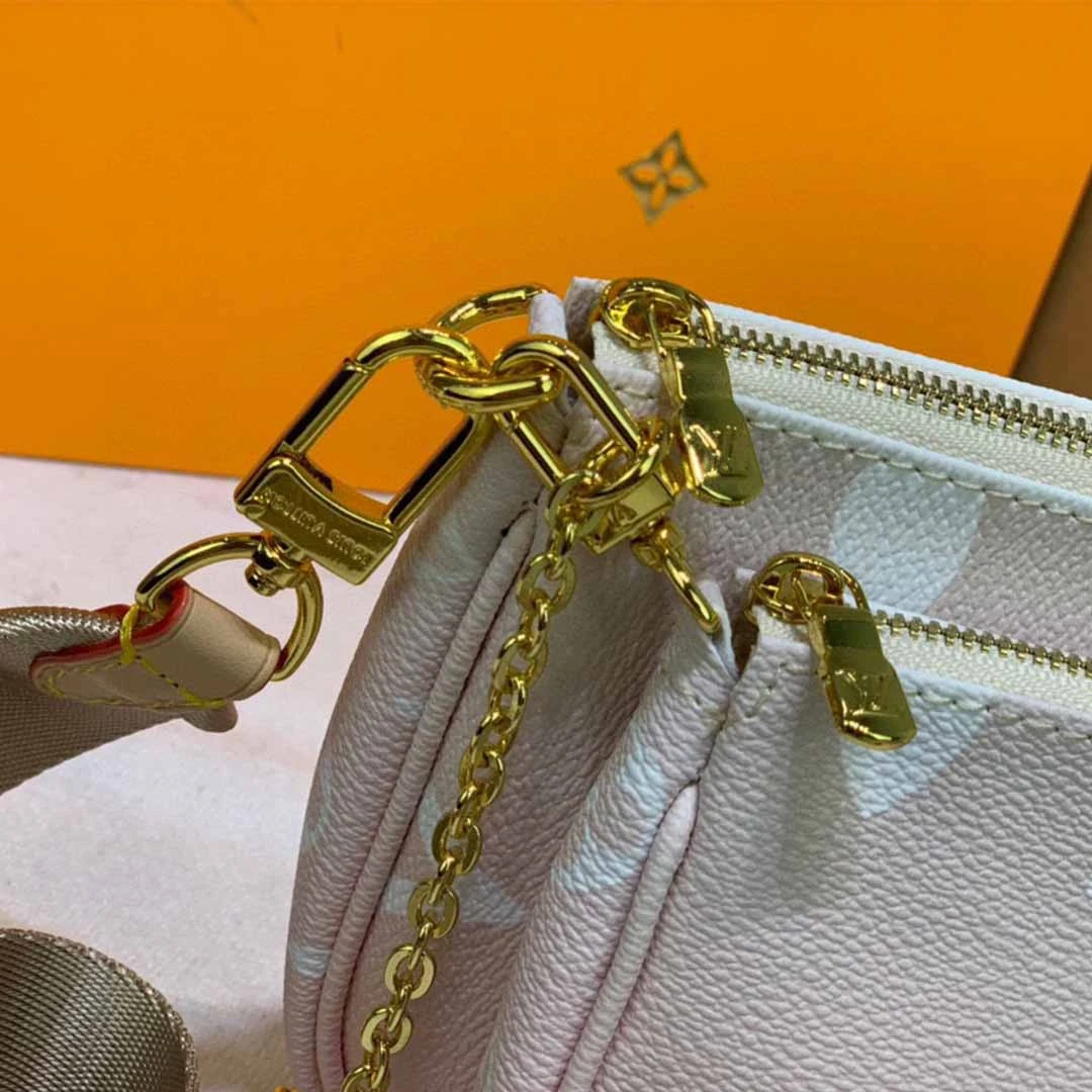 Louis Vuitton MULTI POCHETTE ACCESSOIRES-M57634 Pink/Blue 14 M