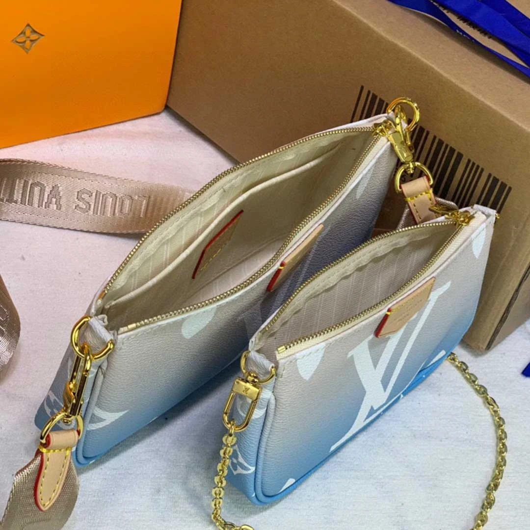 Louis Vuitton MULTI POCHETTE ACCESSOIRES-M57634 Pink/Blue 3 M