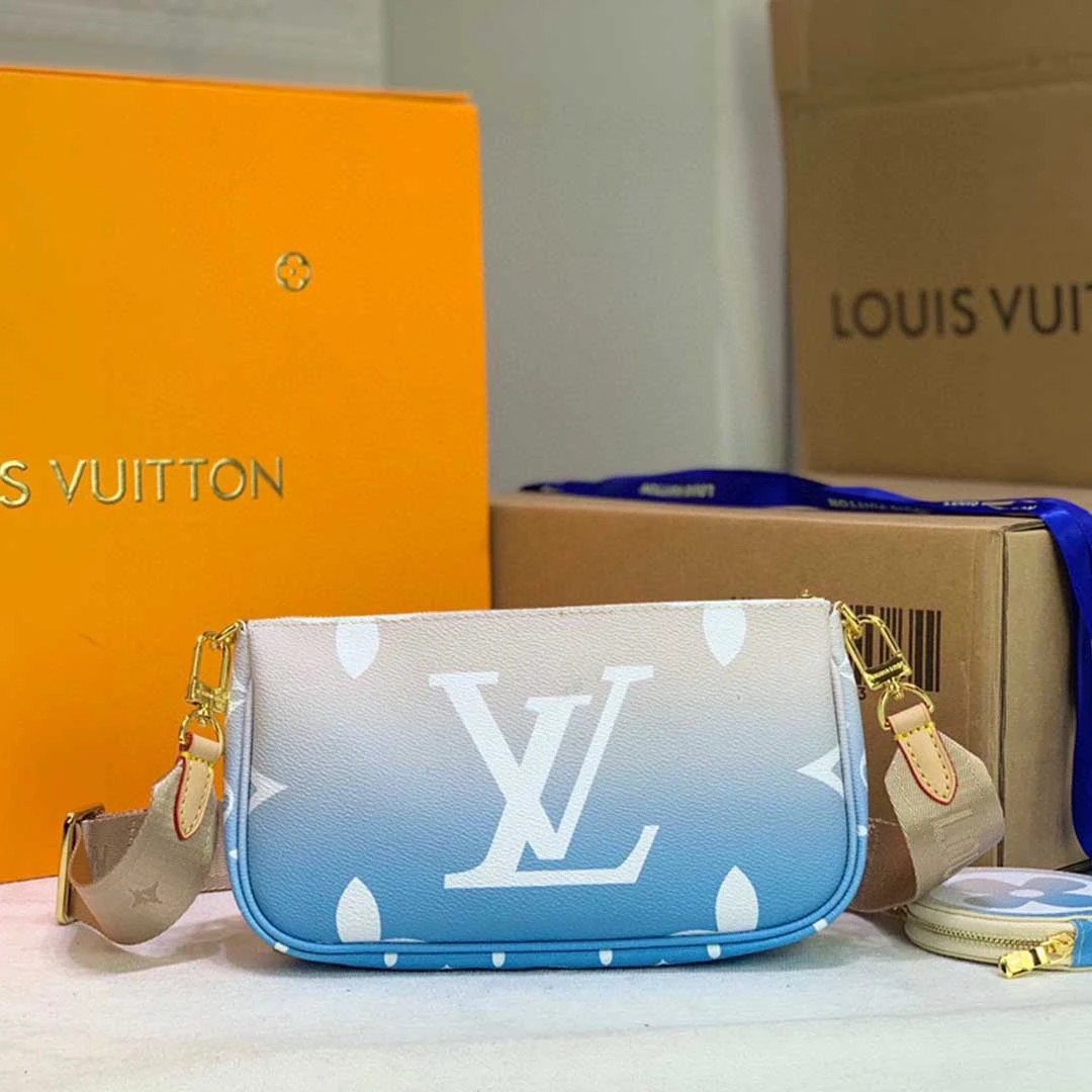 Louis Vuitton MULTI POCHETTE ACCESSOIRES-M57634 Pink/Blue 5 M