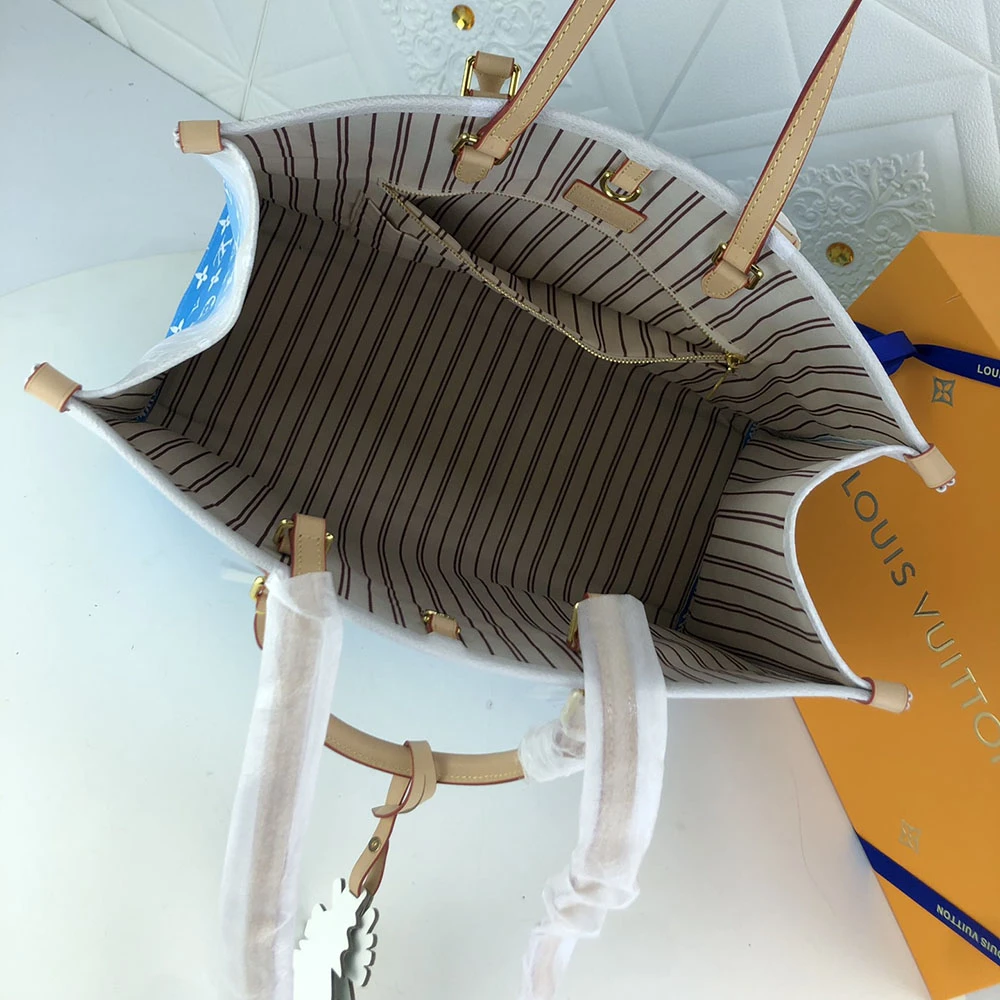 Louis Vuitton ONTHEGO GM Blue/Pink/Mist 6 M