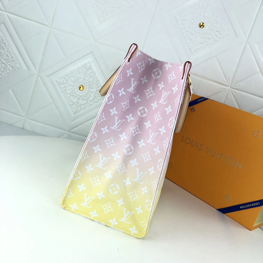 Louis Vuitton ONTHEGO GM Blue/Pink/Mist 9 M