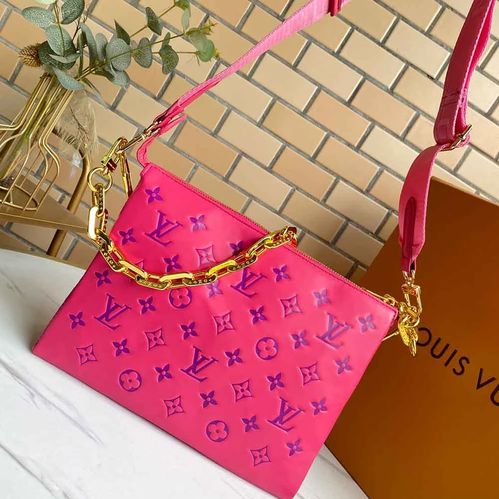 Louis Vuitton COUSSIN PM M58628 Pink/Dark Blue 9 M