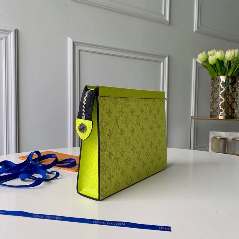 Louis Vuitton Pochette Voyage MM Yellow/White 2 M