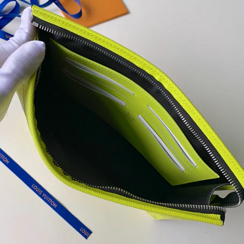 Louis Vuitton Pochette Voyage MM Yellow/White 4 M