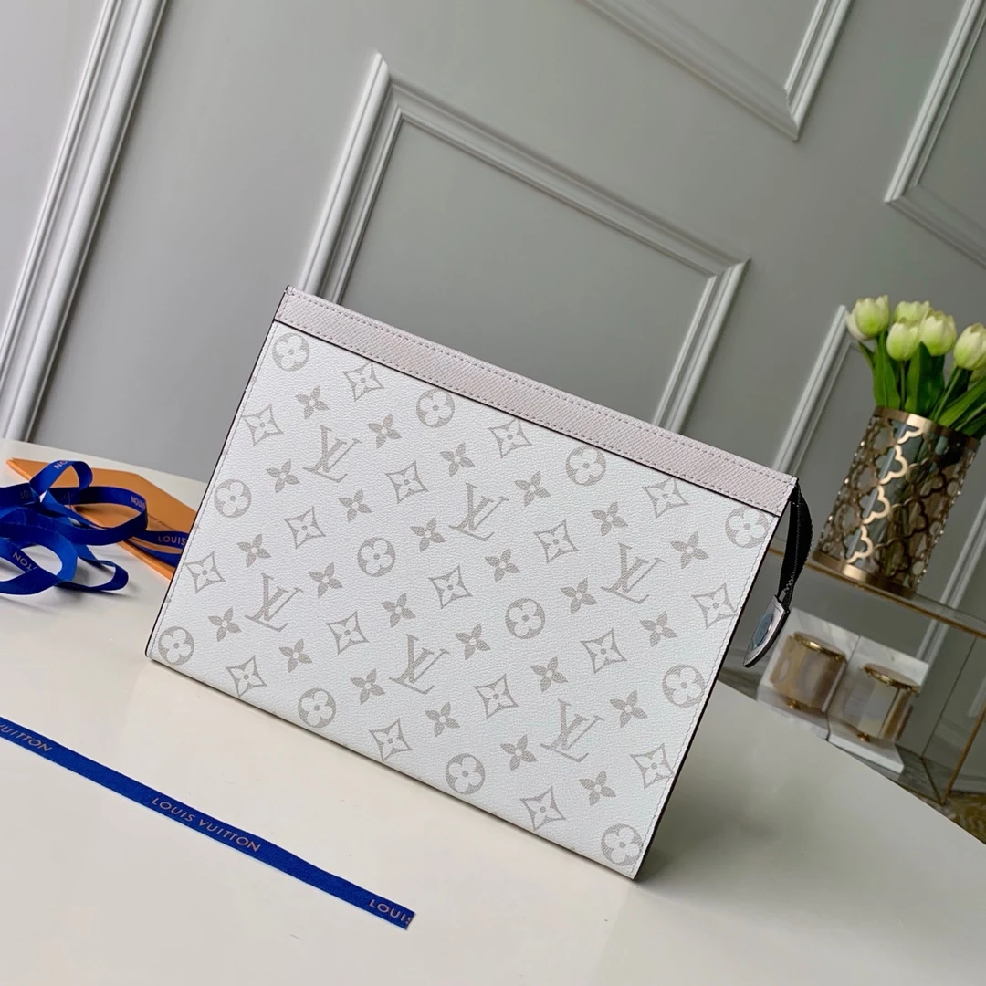 Louis Vuitton Pochette Voyage MM Yellow/White 5 M