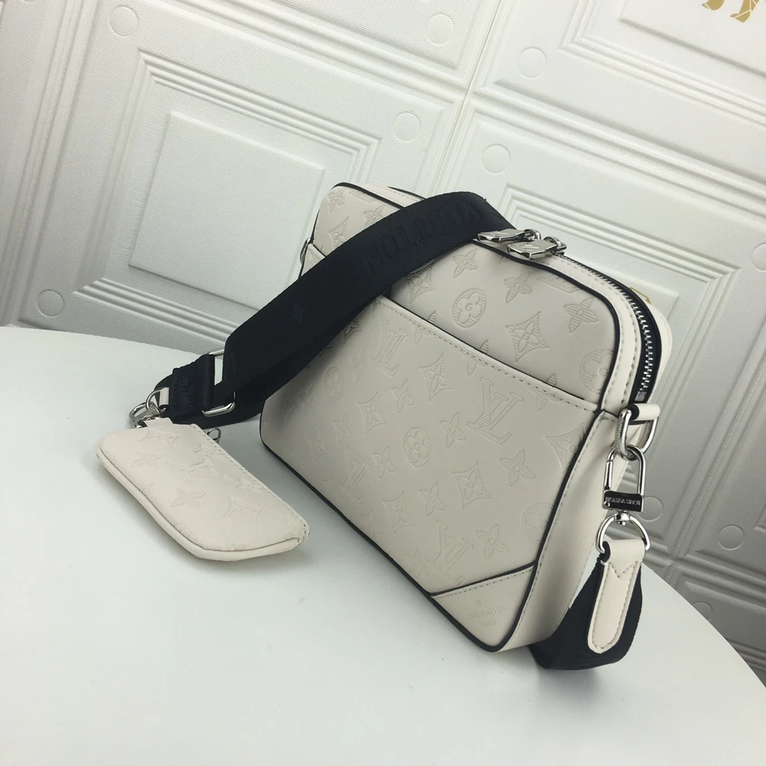 Louis Vuitton TRIO MESSENGER Embossed M69443 WHITE/BLACK 2 M