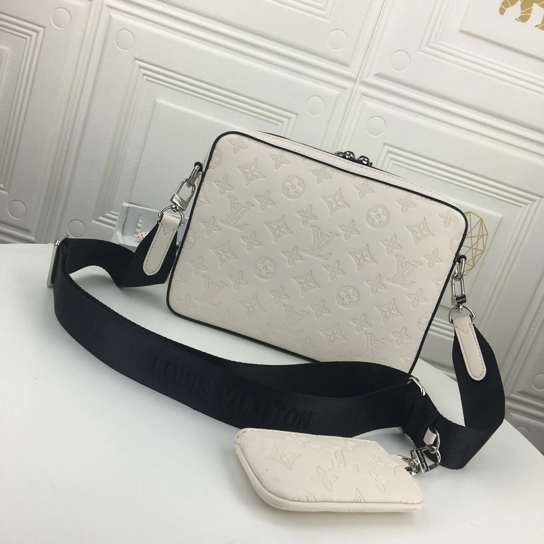 Louis Vuitton TRIO MESSENGER Embossed M69443 WHITE/BLACK 6 M