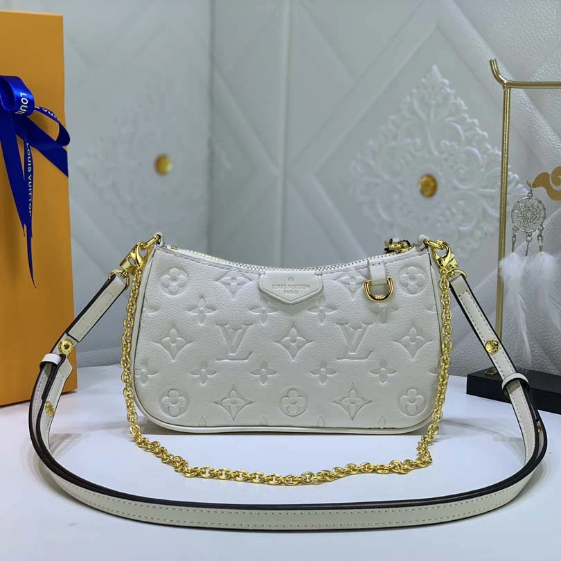 Louis Vuitton Easy Pouch On Strap- Black/Beige/White 6 M