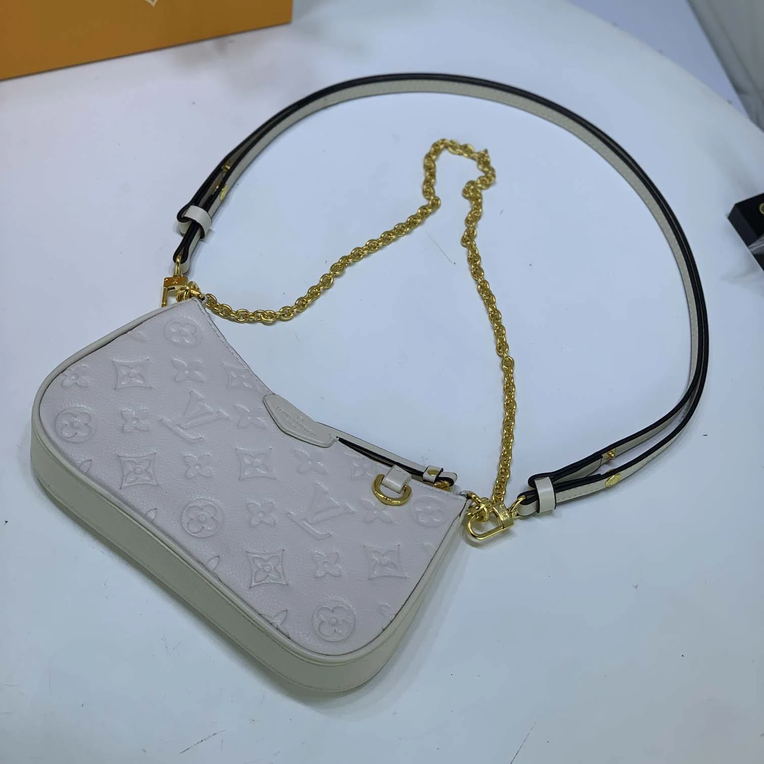 Louis Vuitton Easy Pouch On Strap- Black/Beige/White 9 M