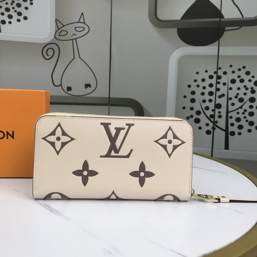 Louis Vuitton ZIPPY WALLET Pink/Blue/Brown 14 M