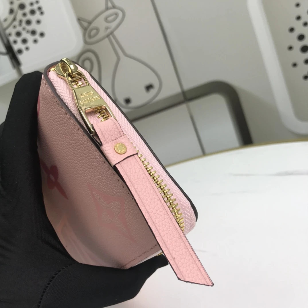 Louis Vuitton ZIPPY WALLET Pink/Blue/Brown 4 M