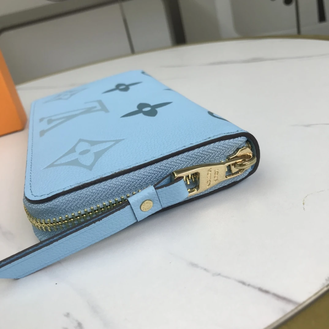 Louis Vuitton ZIPPY WALLET Pink/Blue/Brown 8 M