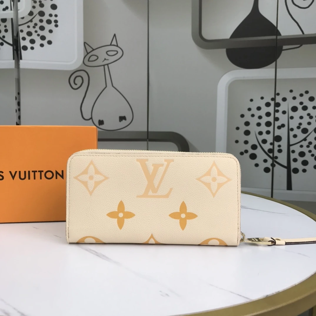 Louis Vuitton ZIPPY WALLET Pink/Blue/Brown 10 M