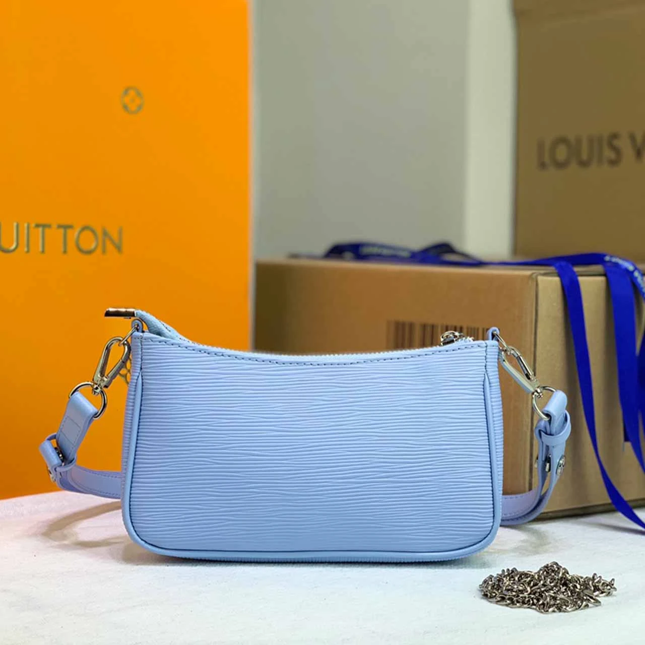 Louis Vuitton EASY POUCH ON STRAP PINK/BLUE M80483/M80480 14 M