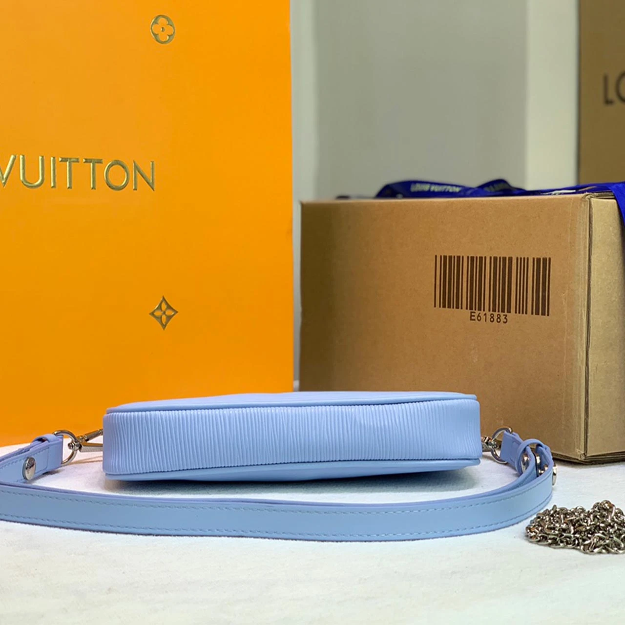 Louis Vuitton EASY POUCH ON STRAP PINK/BLUE M80483/M80480 12 M