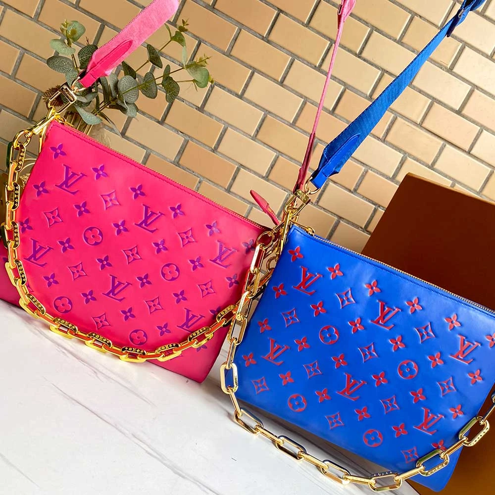 Louis Vuitton COUSSIN PM M58628 Pink/Dark Blue 1 M