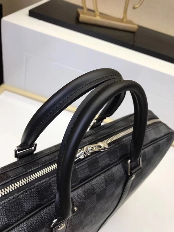 Louis Vuitton PORTE-DOCUMENTS VOYAGE PM N41478 Grey Plaid 5 N Grey Plaid