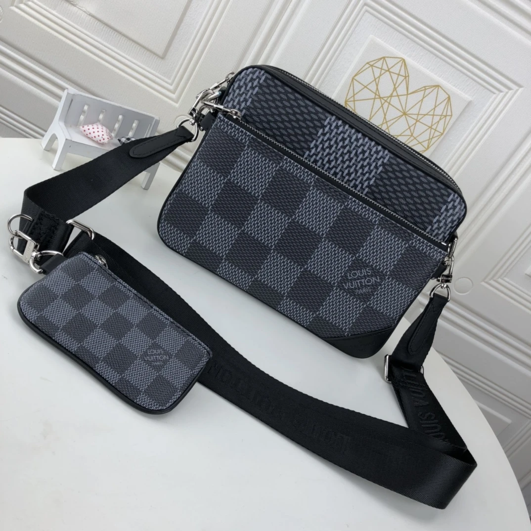 Louis Vuitton TRIO MESSENGER N50017 BLACK/GREY 7 N