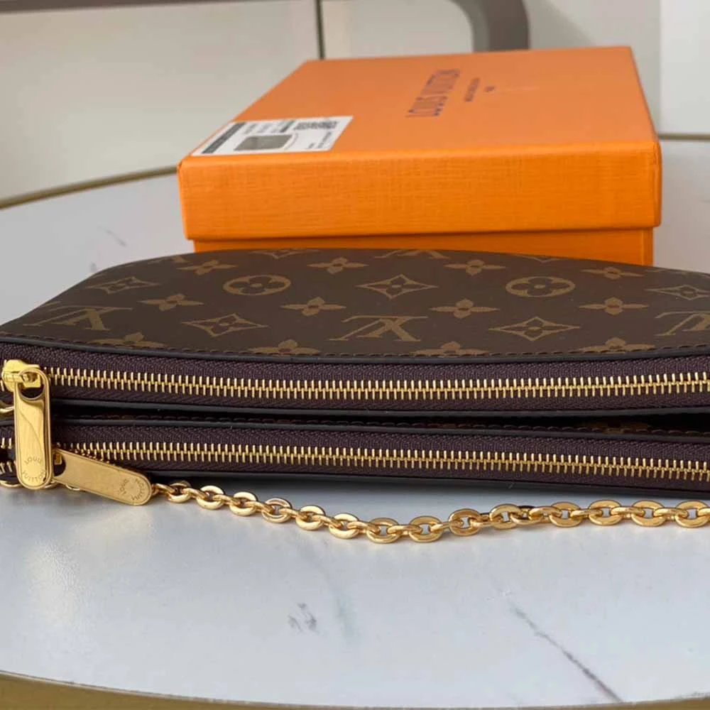 Louis Vuitton DOUBLE ZIP POCHETTE N60254 13 N