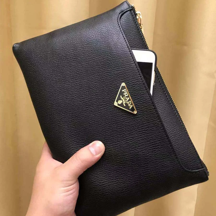 Prada Saffiano Leather Pouch 3 Prapoh