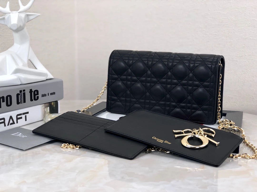 Dior Lady Pouch Black/Pink 3 S