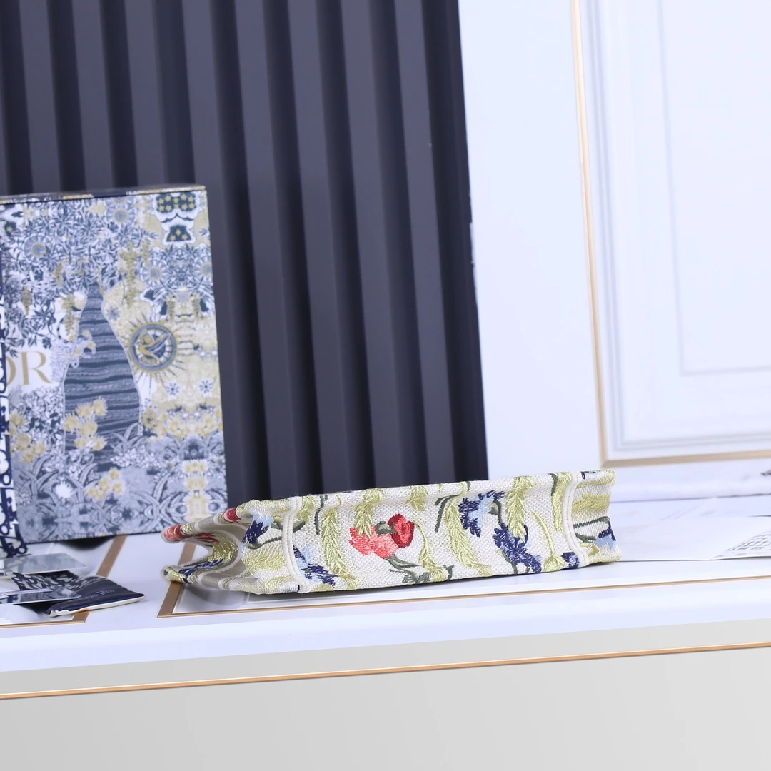 Dior Multicolor Mizza Embroidery Mini Book Tote 8 SZRHM